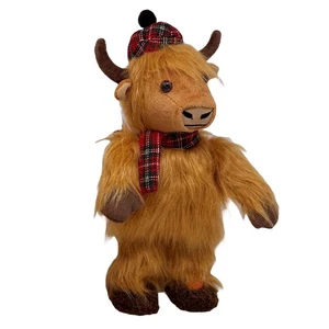 Peluche mucca delle Highland danzante giocattolo morbido bambola di peluche idea regalo vacanze Natale - Foto 1 di 3
