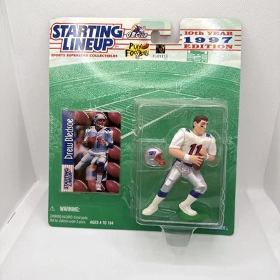 Figura de alineación inicial Kenner 1997 edición Drew Bledsoe NFL New England Patriots Foto 1 de 2