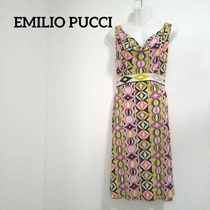 Emilio Pucci Vestito Senza Maniche Multicolore Rayon Donna dal Giappone - Foto 1 di 24