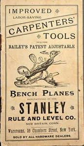 VTG Stanley Carpenters' Tools Advertising BENCH PLANES Booklet New Britain CT. - Picture 1 of 9