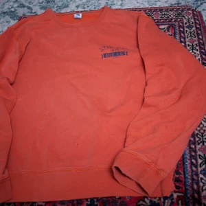 Vintage 80s 90s GAP Athletic Medium Sweats Sweatshirt Orange Rust Essenntials - Picture 1 of 13