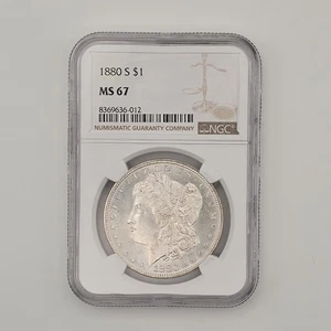 1880-S $1 Morgan Silver Dollar NGC MS67 - Picture 1 of 5