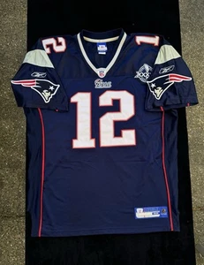 Vintage 2006 Reebok Authentic New England Patriots Tom Brady Jersey 48 Stitched - Picture 1 of 9