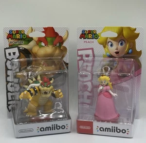 Nintendo Amiibo Super Mario Collection Bundle: Bowser And Princess Peach - Picture 1 of 1