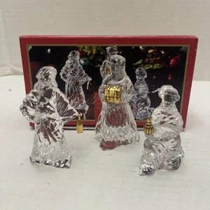 De Colección Gorham Alemania Cristal Completamente Plomo Tres Reyes Magos Belén Set de 3 - Imagen 1 de 8