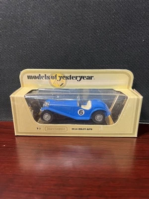 Vintage NIB Matchbox Models of Yesteryear Blue 1934 Riley MPH Y-3 - Image 1 of 4