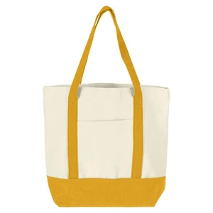 1Pcs 16" x 14" x 4" Reusable Canvas Bag Tote Bag (Yellow) - Imagen 1 de 6