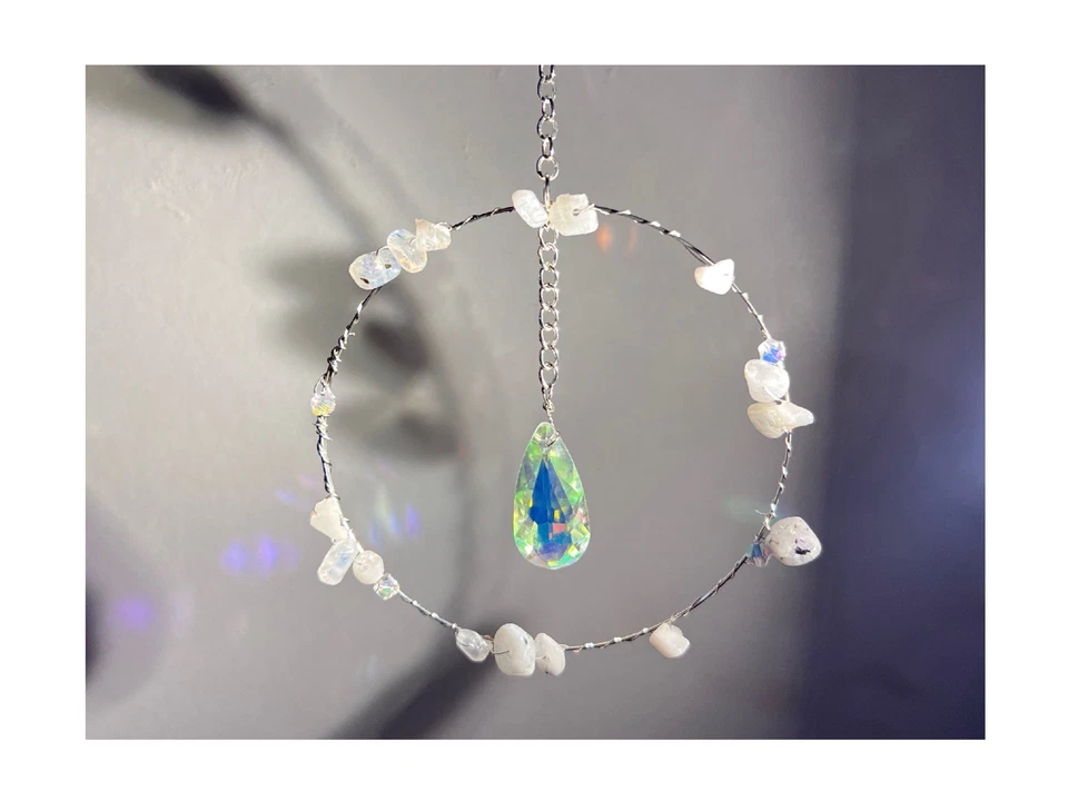 Cristal Atrapasol Natural Ventana Colgante Decoración Cuarzo Rosa Foto 1 de 1