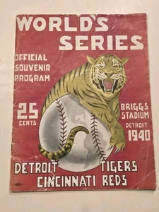1940 World Series Official Souvenir Program Detroit Tigers Cincinnati Reds - Bild 1 von 16