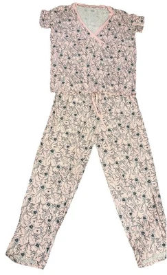 Nuevo conjunto de pijama floral Studio Badgley Mischka talla grande pijama salón Foto 1 de 4
