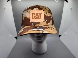 New CAT Caterpillar Camo Trucker Hat Cap Mesh Adjustable OSFM - Picture 1 of 11