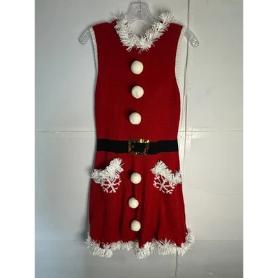Kids No Boundaries Christmas Santa Dress Sleeveless Hooded Holiday - Image 1 of 4