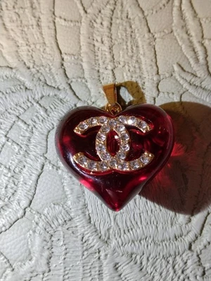 Chanel Resin Zipper Pull Charm/Dark Red - Image 1 of 3