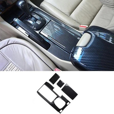 Para Honda Accord Crosstour 08-13 Consola de fibra de carbono Cambio Copa de agua Marco Borde Foto 1 de 4