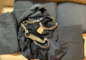 7Pc Set Sleep Number Smart Fit Cotton Split King Medium Blue 300 Thread Count - Picture 1 of 2