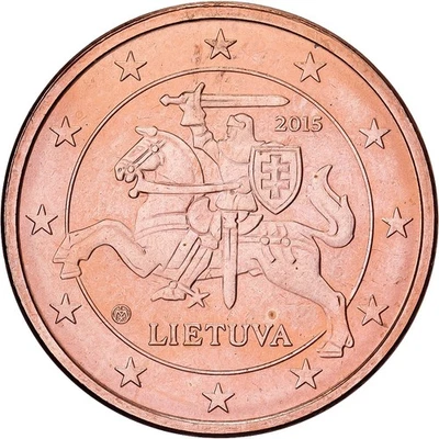 [#137855] Lithuania, 5 Centimes, 2015, Vilnius, Copper Plated Steel, MS - Image 1 of 2