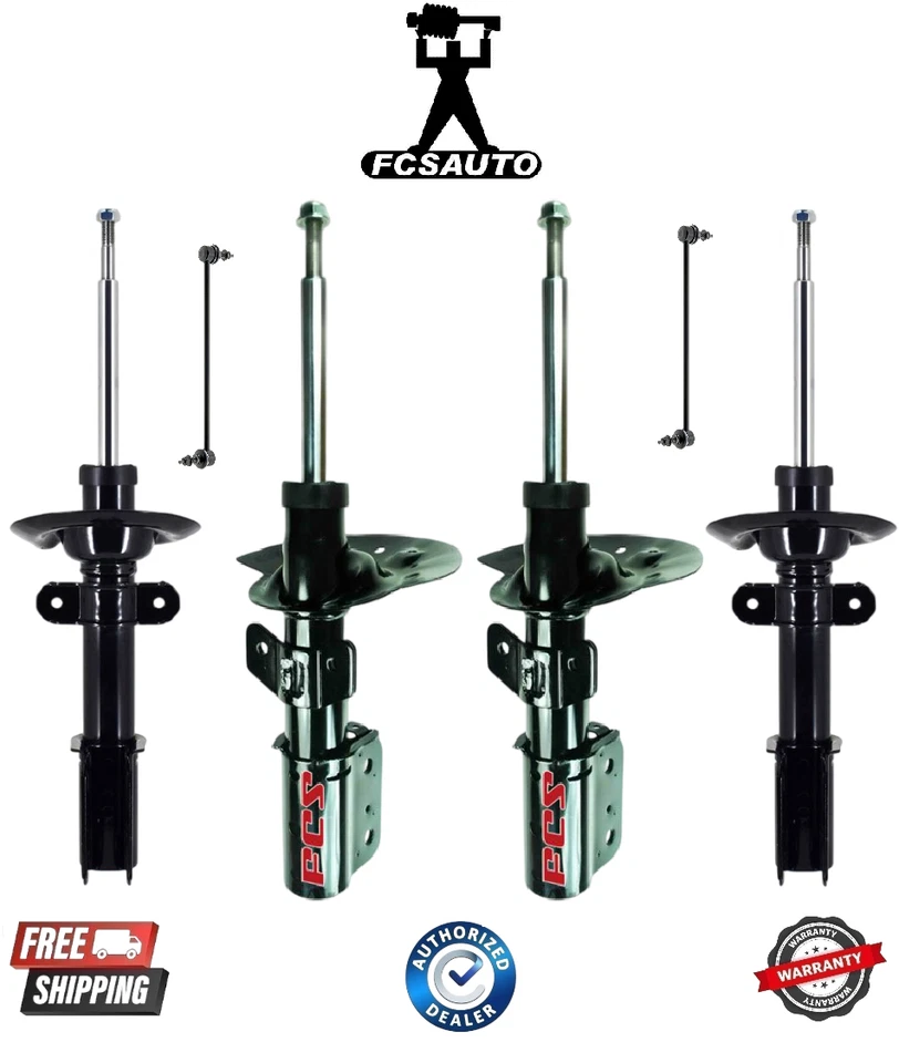 Complete Front & Rear Strut Assembly with Sway Bar fits 04-08 Pontiac Grand Prix - Image 1 of 1