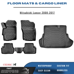 Car Floor Mats & Trunk Cargo Liner for Mitsubishi Lancer 2008-2017 TPE FULL Set - Bild 1 von 20