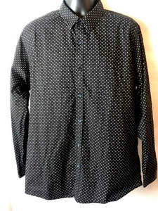 Camisa de vestir Muse Fath para hombre estampada de algodón informal manga larga calce regular XL - Imagen 1 de 7