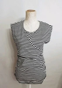 New Belly button Womens Maternity Stripe Sleeveless Top L Cotton - Picture 1 of 10