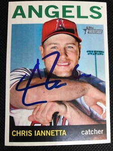 Chris Iannetta Angels 2013 Signed Autographed Topps Heritage Card #414 ~ COA - Picture 1 of 4