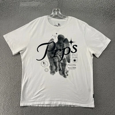 Camisa PRPS Para Hombres 2XL XXL Blanca Algodón Ropa de Calle Informal Manga Corta Camiseta * Foto 1 de 4