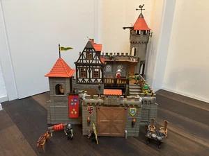 PW-Playmobil 3666 Large Knights Castle - almost complete with figures + accessories see Bes - Picture 1 of 21