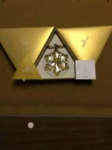 SWAROVSKI 2016 SCS GOLDTONE ORNAMENT-MINT IN BOX - Picture 1 of 1