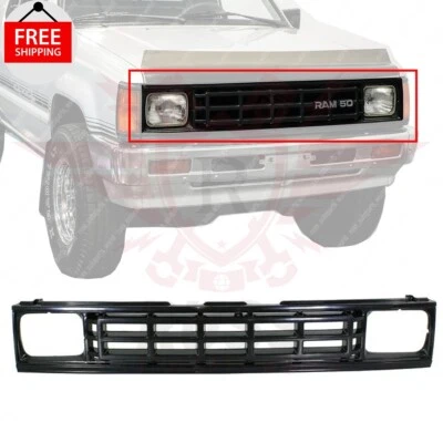 New Front Grille Black Plastic Fits 1987-1993 Dodge Ram 50 87 Mini Ram MI1200106 - Image 1 of 4