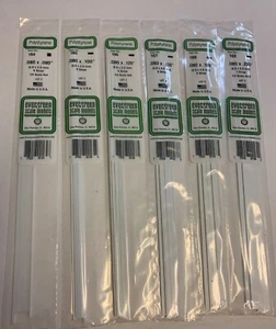 Evergreen Styrene Plastic .080" Rectangle Strip Assortment 48 pieces 14" 6 pks - Picture 1 of 2