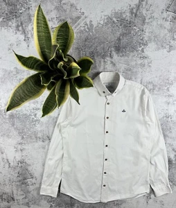 Vintage Vivienne Westwood Orb White Longsleeve Luxury Button Blank Classic Shirt - Picture 1 of 17