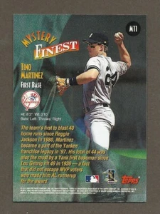 1998 Topps Mystery Finest Tino Martinez #M11 Yankees UNPEELED ERROR FREE SHIP - Picture 1 of 2