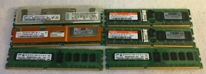 Lot 2x 4GB Samsung - 2x hynix 1GB - 1x hynix 2GB - 1x Samsung 1GB Server RAM  - Picture 1 of 6