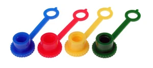 UMETA Red,  Green, Yellow & Blue Grease Nipple Protection Caps with Strap - Picture 1 of 5