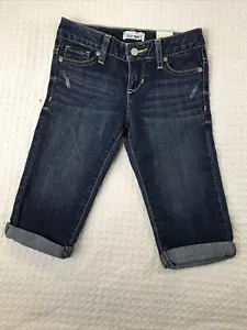Girls Jeans Classic Rise Capri Stretch Denim Old Navy Size 6 Blue - Picture 1 of 9