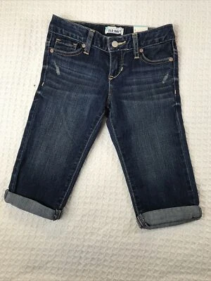 Girls Jeans Classic Rise Capri Stretch Denim Old Navy Size 6 Blue - Image 1 of 4
