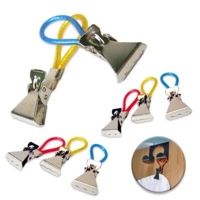 Handtuchhaken 16 Stück bunt mit Wellenklemme Universal Clips Handtuchclips Set - Bild 1 von 4