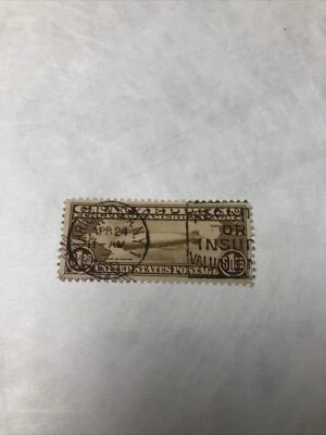 US C14 Graf Zeppelin XF-Used Varicose Station NEW YORK Cancel. Brilliant Color. - Image 1 of 4