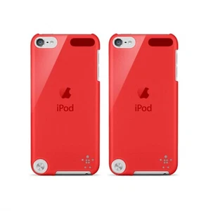 2x BELKIN SHIELD SHEER CASE FOR IPOD TOUCH 5TH GEN TRANSLUCENT RED F8W144QEC03 - Picture 1 of 2