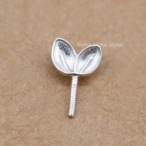 Pin de ojo delicado clavija para perla/piedra colgante conector de fianza plata de ley A5426 - Imagen 1 de 3
