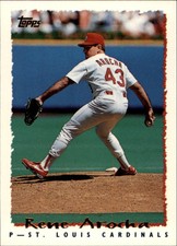 1995 Topps St. Louis Cardinals Baseball Card #24 Rene Arocha