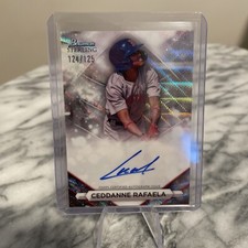 2023 Bowman Sterling Ceddanne Rafaela Silver Wave Auto #d /125 Red Sox SP