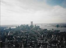 TWIN TOWERS Wtc NYC SKYLINE Vintage FOUND PHOTO Color ORIGINAL Snapshot 36 59 R