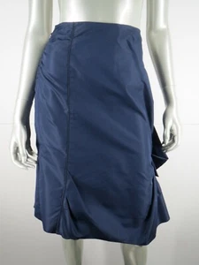 Gonna Marc Jacobs asimmetrica nuova $698 taglia 8 M blu seta con volant e ruches - Foto 1 di 12