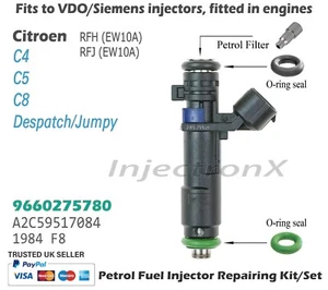 Fuel Injector Service Kit O-Ring 1984F8 for Citroen C4 C5 C8 Despatch/Jumpy 2.0 - Picture 1 of 2