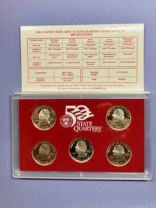 U S Mint 50 State Quarters 2004 Silver Proof Set - Picture 1 of 2
