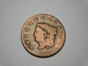 MONEDAS DE ESTADOS UNIDOS CABEZA CORONA CENTAVO GRANDE 1830 - Imagen 1 de 9