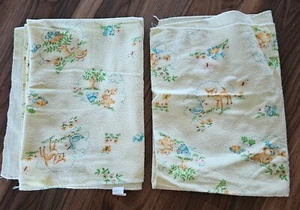 Menge 2 Vintage Baby Lovey Empfangsdecke Dundee Gelbhirsch Ente Hase 1980 - Bild 1 von 5