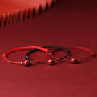 Red Cinnabar Bead Handmade Red Rope Bangle Women Men Lucky Bracelet Adjustab BAZ
