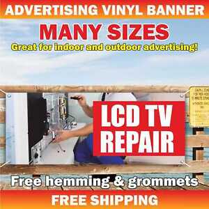 LCD TV REPAIR Advertising Banner Vinyl Mesh Sign Monitor Cell Phone Electronics